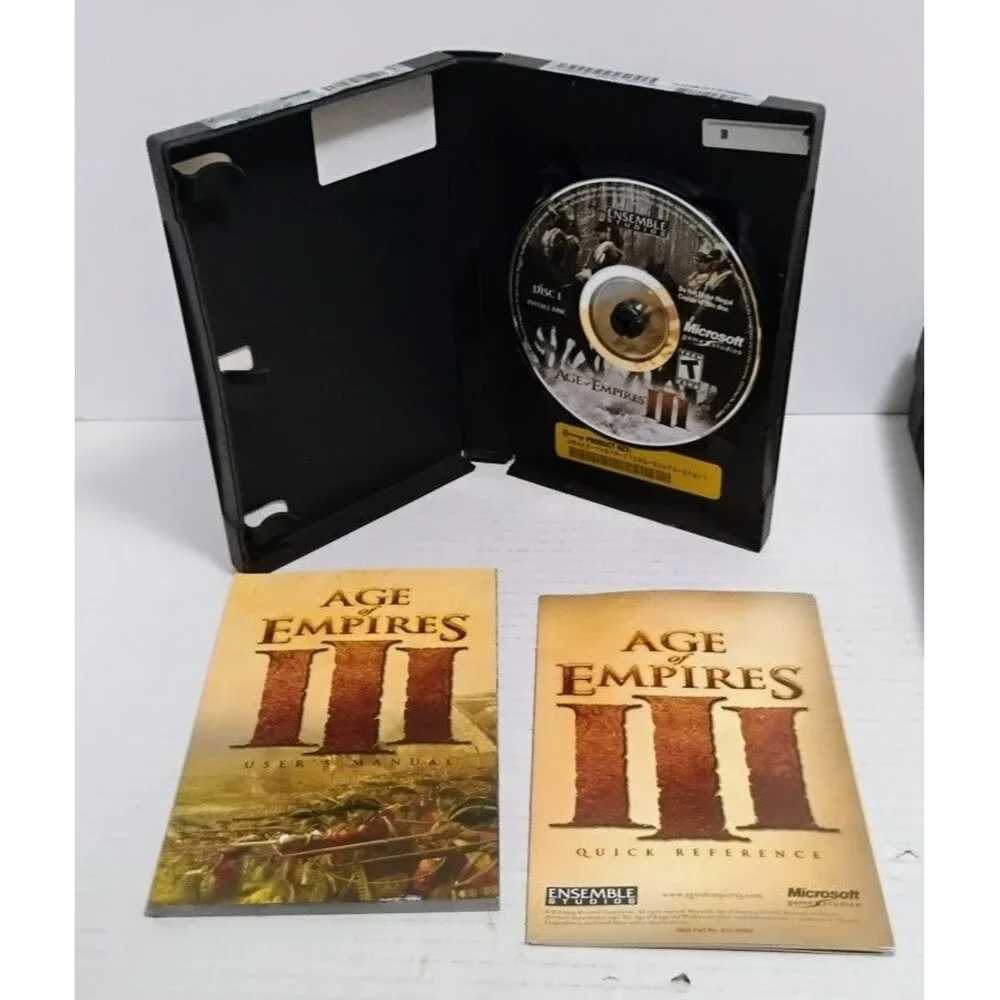MICROSOFT GAME STUDIOS AGE OF EMPIRES III PC GAME LOT W 2 EXPANSION PACKS & KEYS